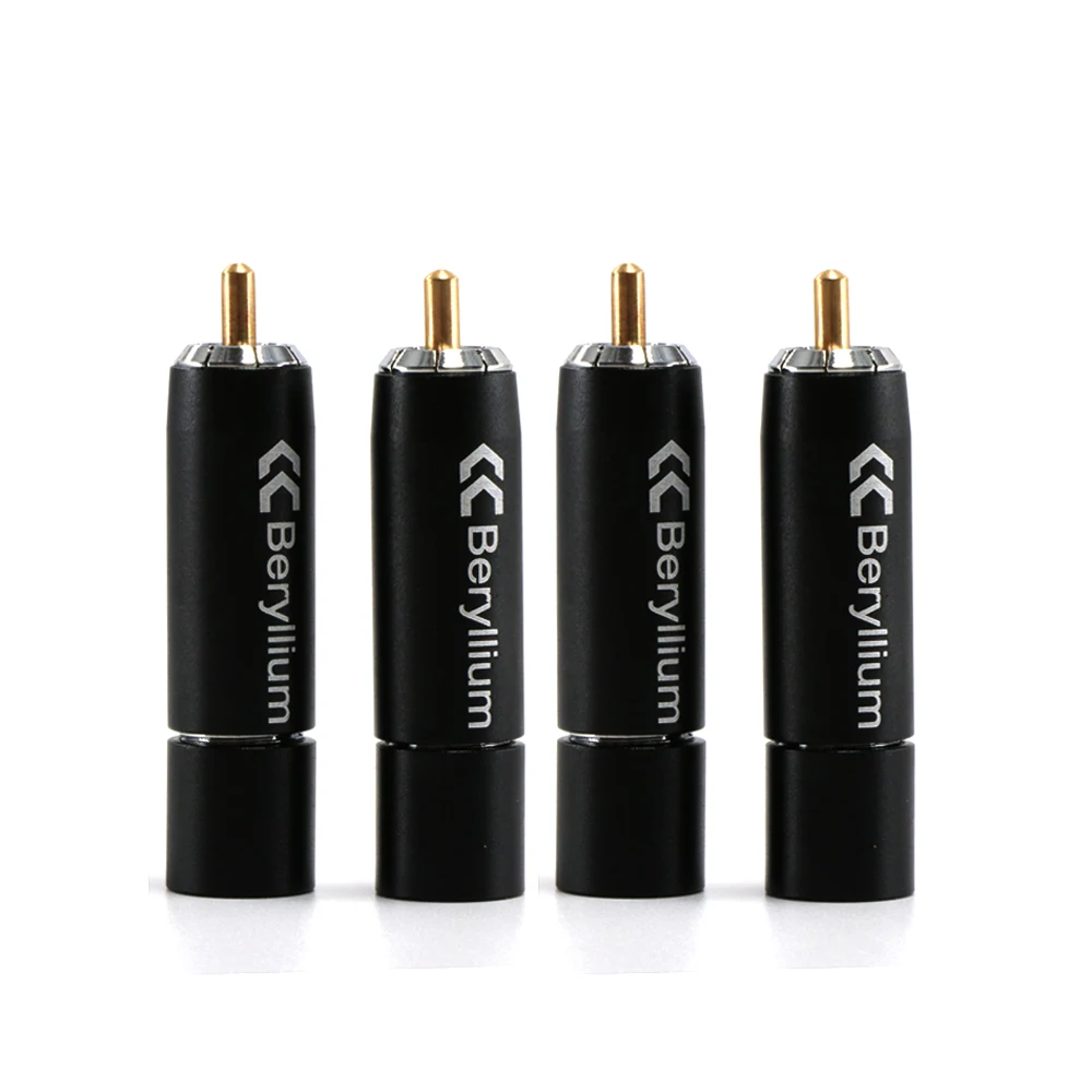 4 шт./лот CopperColor RCA-BE бериллиевые штекеры RCA Штекерный Соединительный кабель для