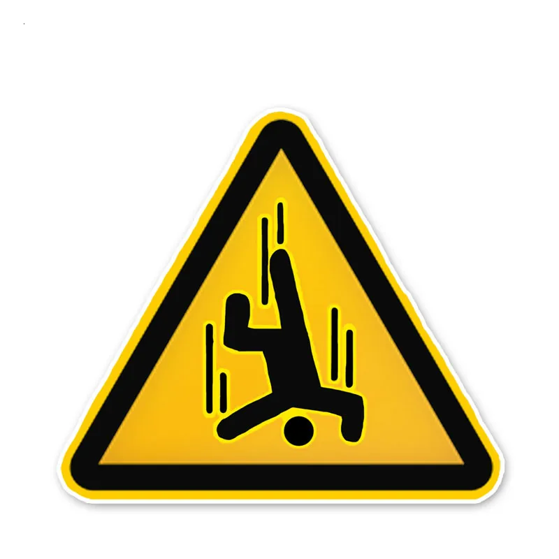

Personality car sticker14*16CM Watch Out For Falling Warning Signs Accessories Custom Car Stickers Sunscreen waterproof applique