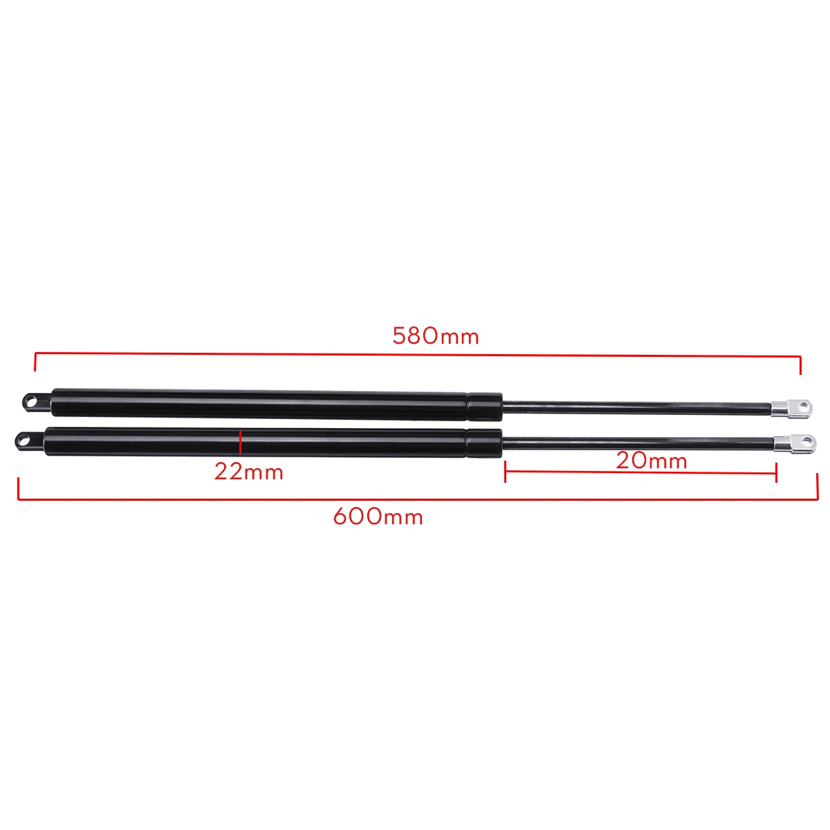 

2X 58cm 750N Universal Shock Lift Strut Support Bar Gas Spring Lift Up Pneumatic Support for Ottoman Storage Bed Bedroom
