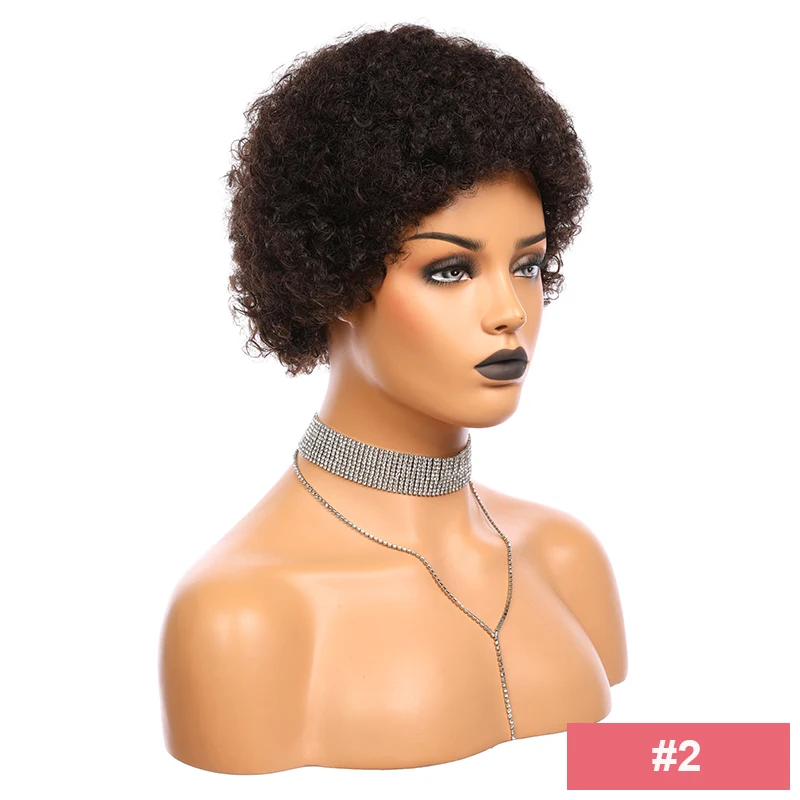 Короткие кудрявые парики для чернокожих женщин женщин|Парики полностью машинной
