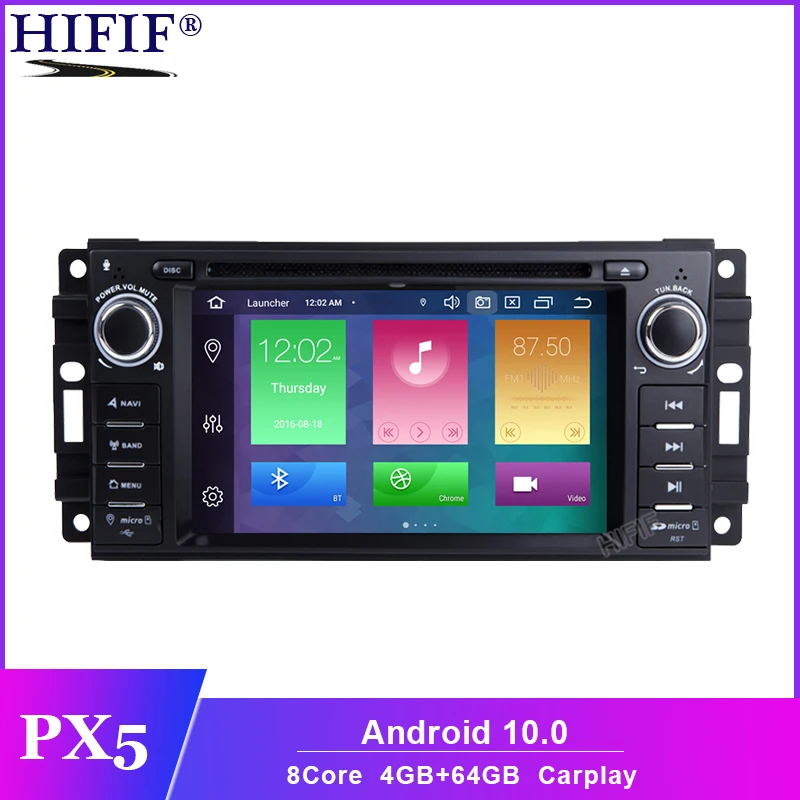 Автомобильный мультимедийный DVD плеер IPS 6 2 дюймов HD Android 10 радио для Chrysler 300C jeep