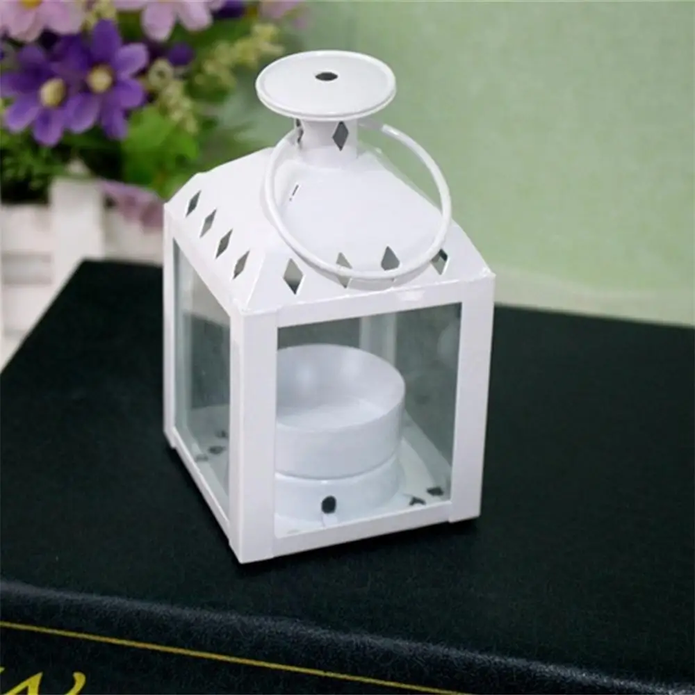 Рождественский подсвечник из кованого железа подвесной стеклянный светильник