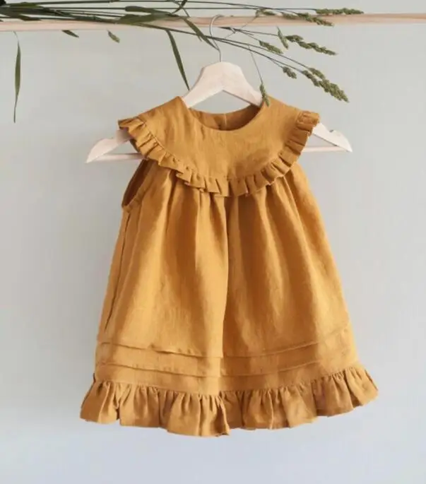 DojhonKids/Европейский стиль детское платье принцессы без рукавов с оборками в