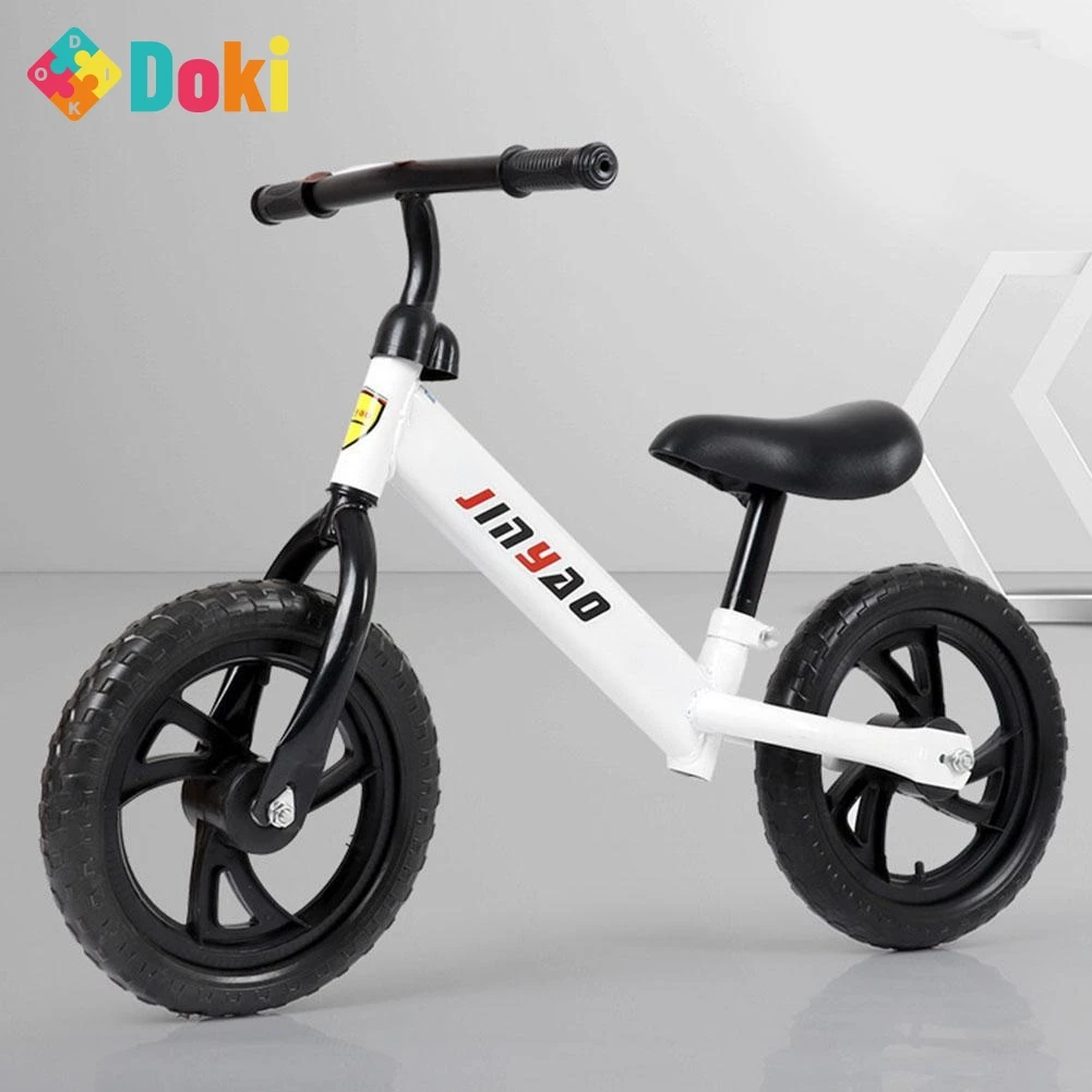 

Doki Toy Children's Balance Bike Without Pedals Adjustable Height Learning Riding Scooter With Rotatable Handlebars