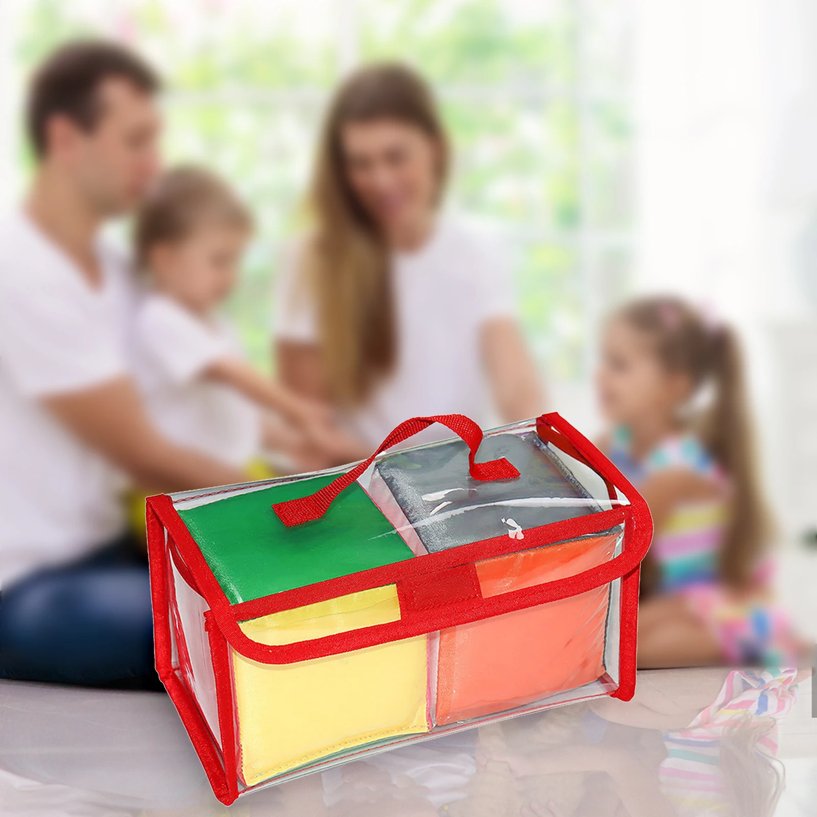 

Обучающие кубики для игры, Мягкие кубики с прозрачными карманами для обучения Diy для всех предметов