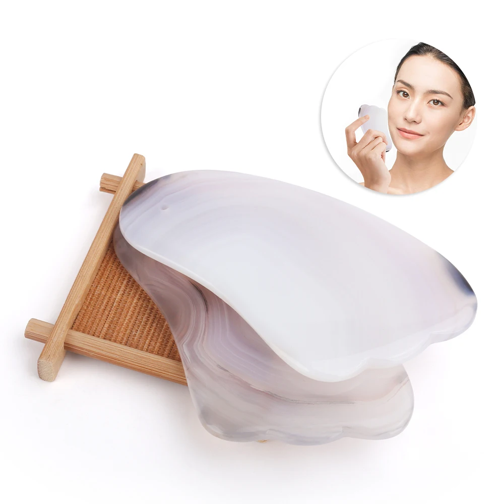 

Массажный скребок для лица с натуральным агатом