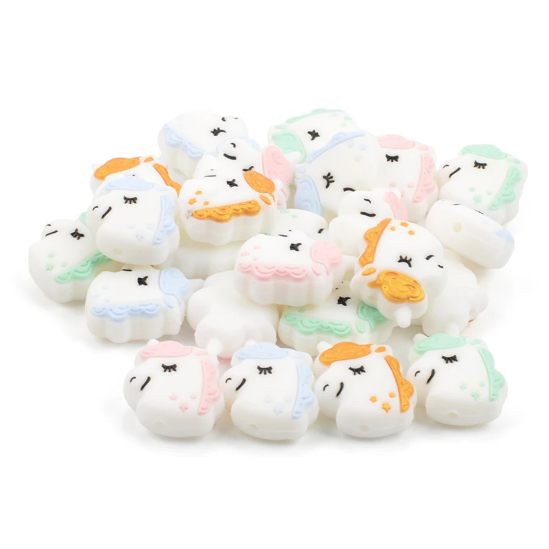 5 шт. силиконовые бусины-прорезыватели для зубов