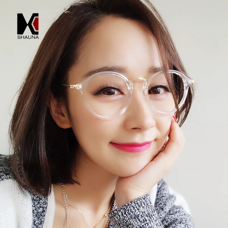 Мужские и женские винтажные очки SHAUNA брендовые дизайнерские в круглой оправе с
