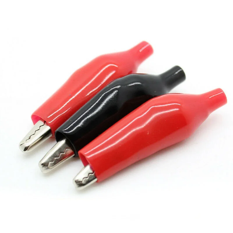 

Equipment Alligator Clips Jumper Plastic Test Probe Tools Black/Red Wire