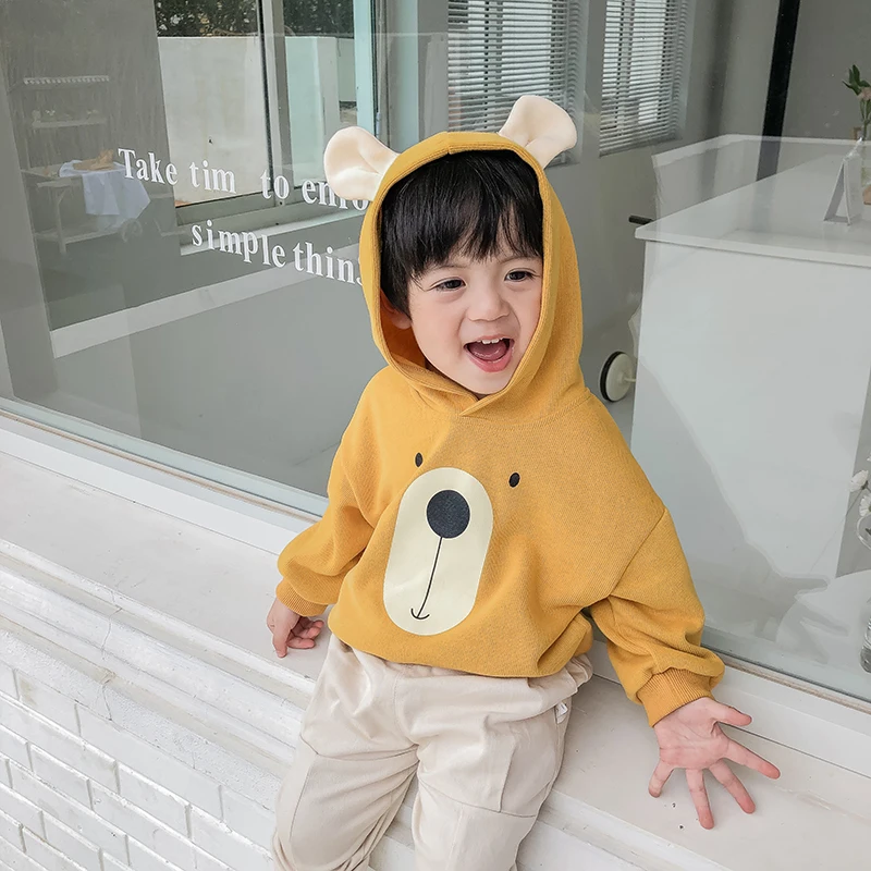 Детская хлопковая толстовка с капюшоном Dolmidol кофта длинными рукавами и ушками