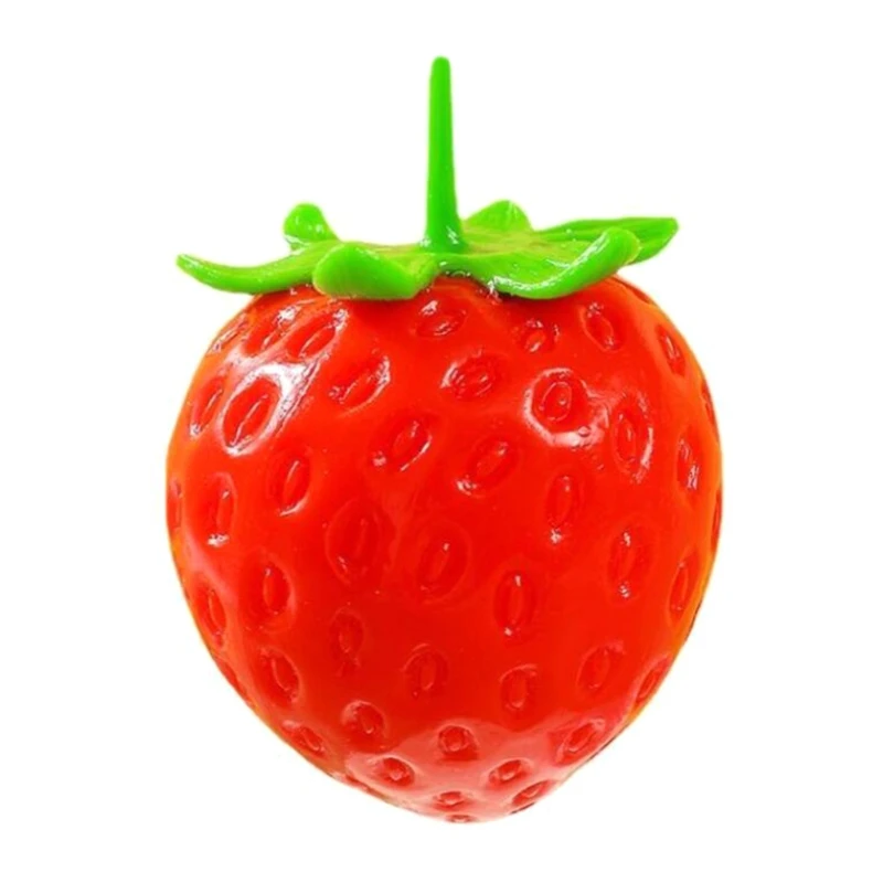 

3’’ Fidget Toy Realistic-Fruit Squeeze Strawberry Party Favors Pressure Release Ball Slow Rise for Adults Stress Therapy