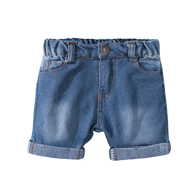 Одежда для мальчиков Летняя Детская футболка с короткими рукавами джинсовые