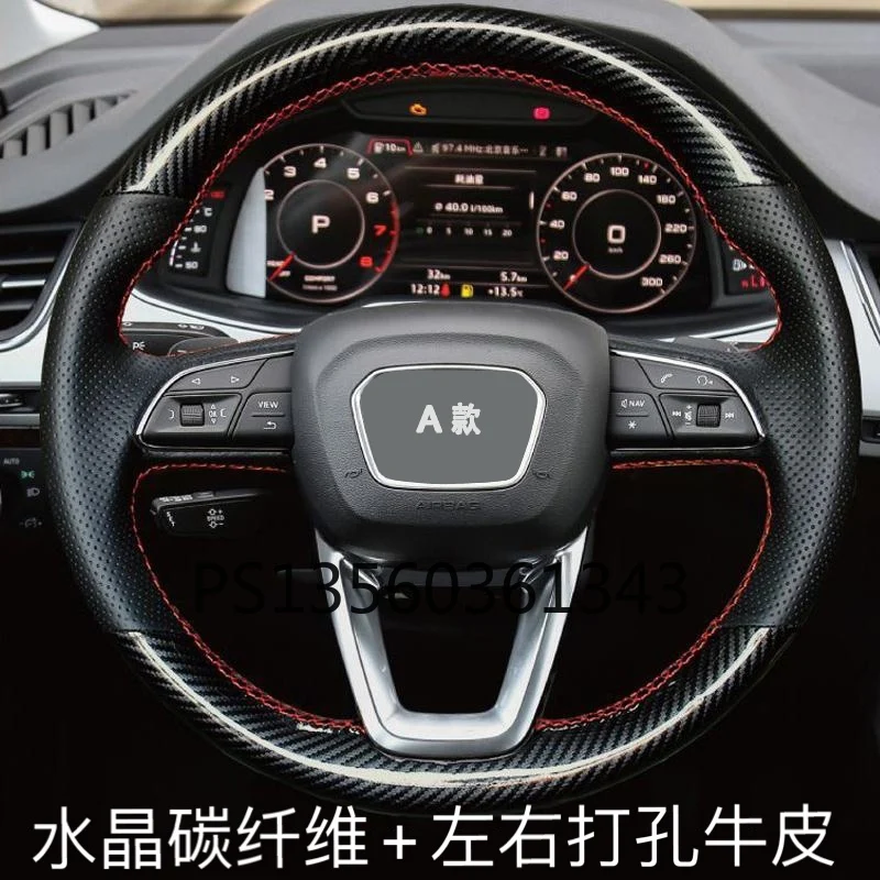 

DIY hand-stitched steering wheel cover fit for Mazda 3/5/6 Atez Angsai cx-30 CX-5 CX-4 CX-7 leather grip cover