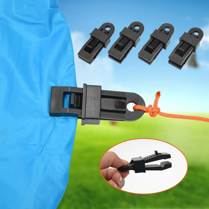 

8.5cm Large Tent Clip Safety Buckle Hanging Plastic Clip Outdoor Windproof Rope Camping Fixing Buckle Additional Pull Point