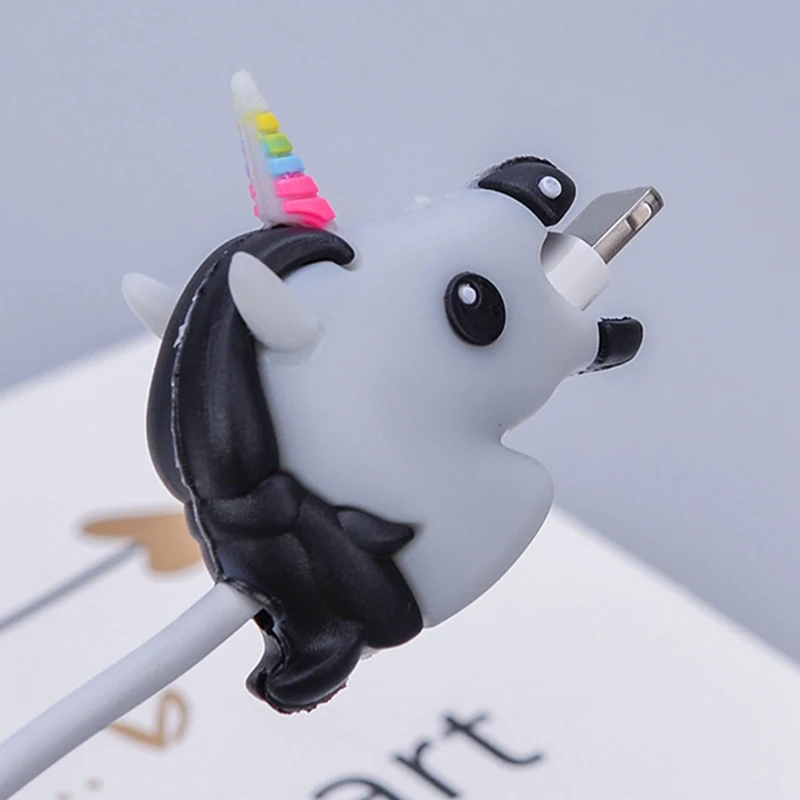 Прекрасный единорог Рисунок USB кабель-канал протектор защитный рукав для Iphone Xiaomi huawei usb зарядный кабель протектор