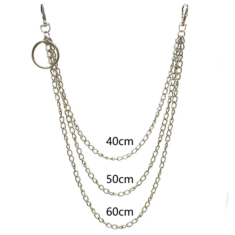 Модный панк хип-хоп модный ремень кошелек цепочка мужские брюки брелок джинсы