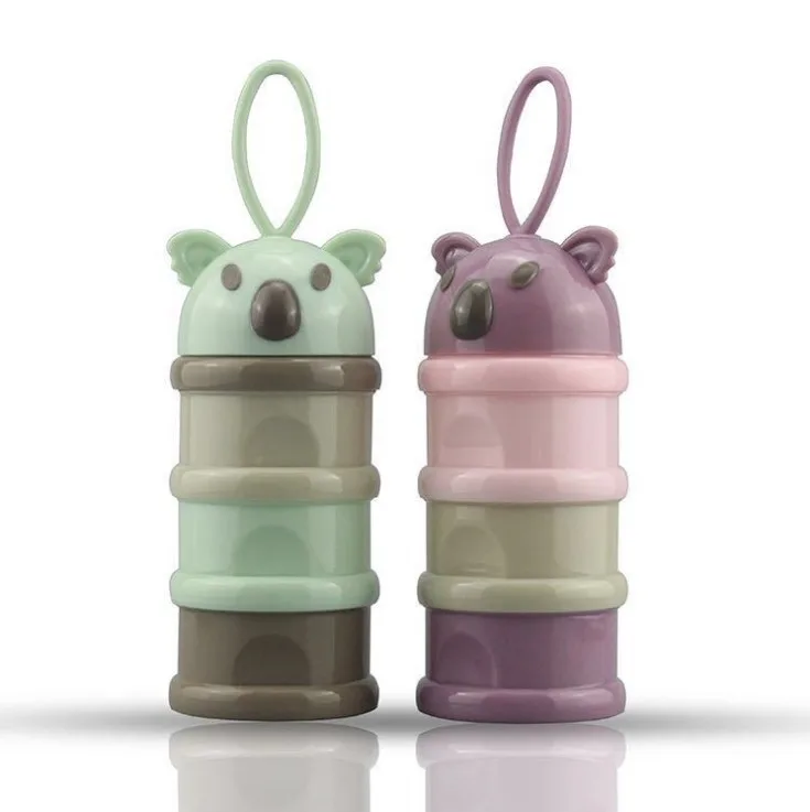 3 layer Koala Style Portable Baby Food Storage Box Essential Cereal Cartoon Milk Powder Boxes Toddle Kids Formula Container | Мать и