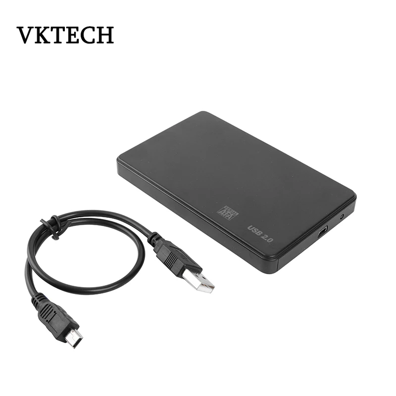 VKTECH 2 5 дюймовый чехол для жесткого диска SATA USB2.0 Портативный Инструмент