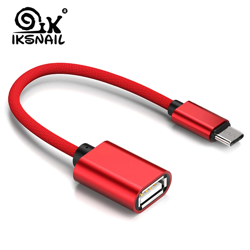 IKSNIAL Type C USB OTG Кабельный адаптер для Xiaomi Note 7 коннектор Samsung Huawei планшет 2 0