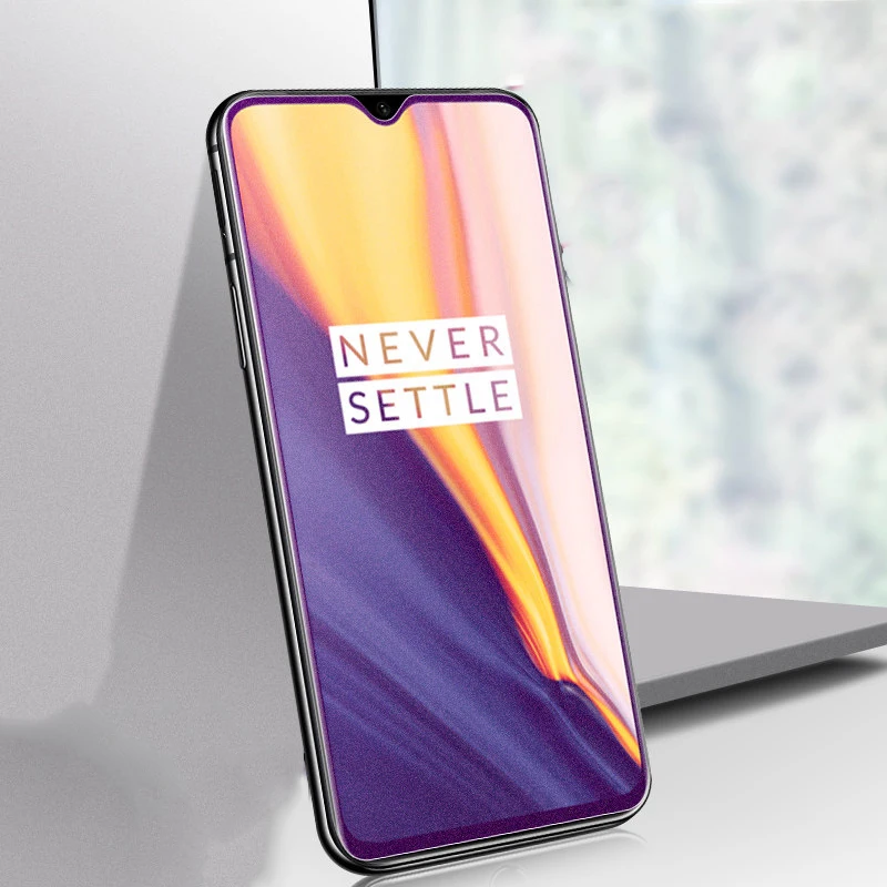 Матовое закаленное стекло с защитой от синего света для Oneplus 7T фиолетовый