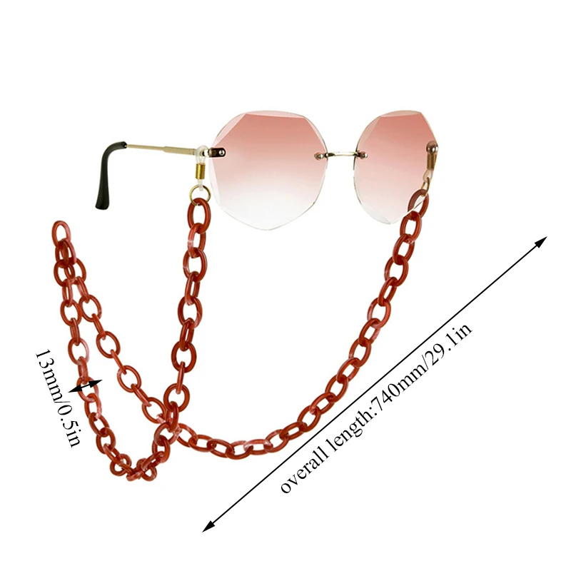 

Women Men Stylish Acrylic Glasses Chain Popular Simple Candy Color Non-slip Sunglasses Hanging Neck Glasses Chain Accessories