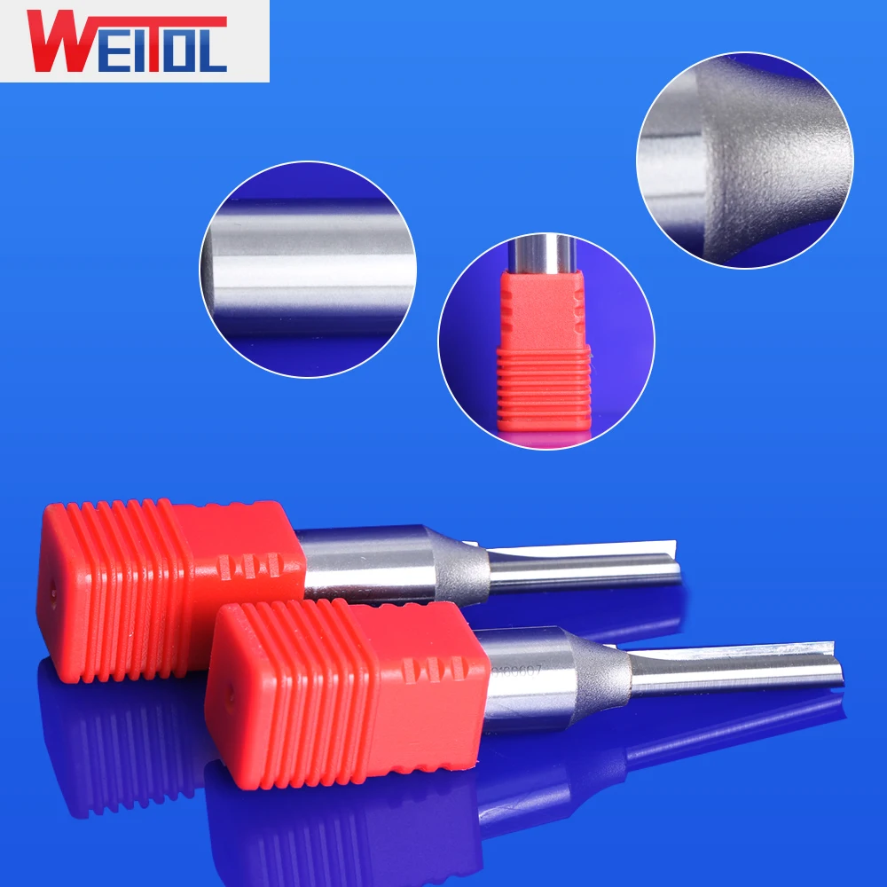 WeiTol 1 шт. Вольфрамовая сталь 1/2 дюйма TCT фреза с прямым хвостовиком резьба по