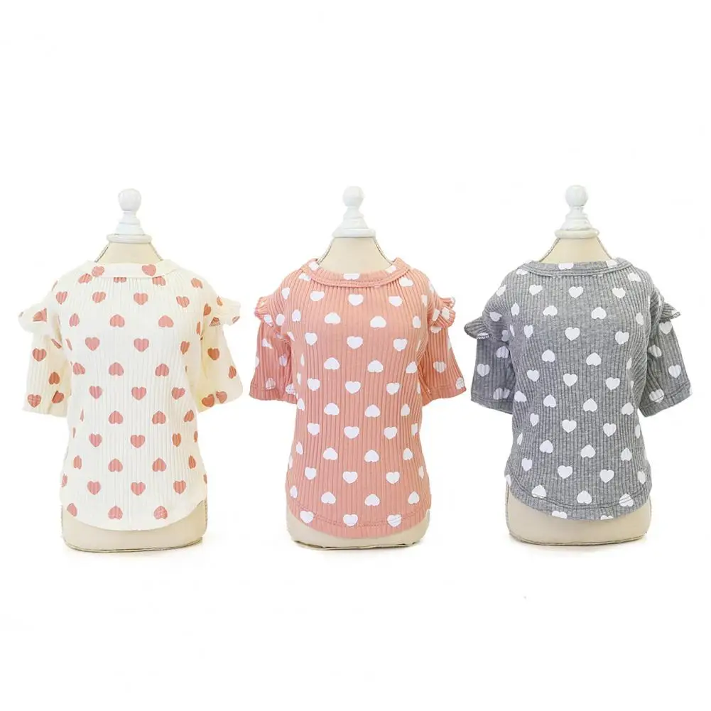 Рубашка для домашних животных жилет хлопковая футболка маленьких собак летняя с