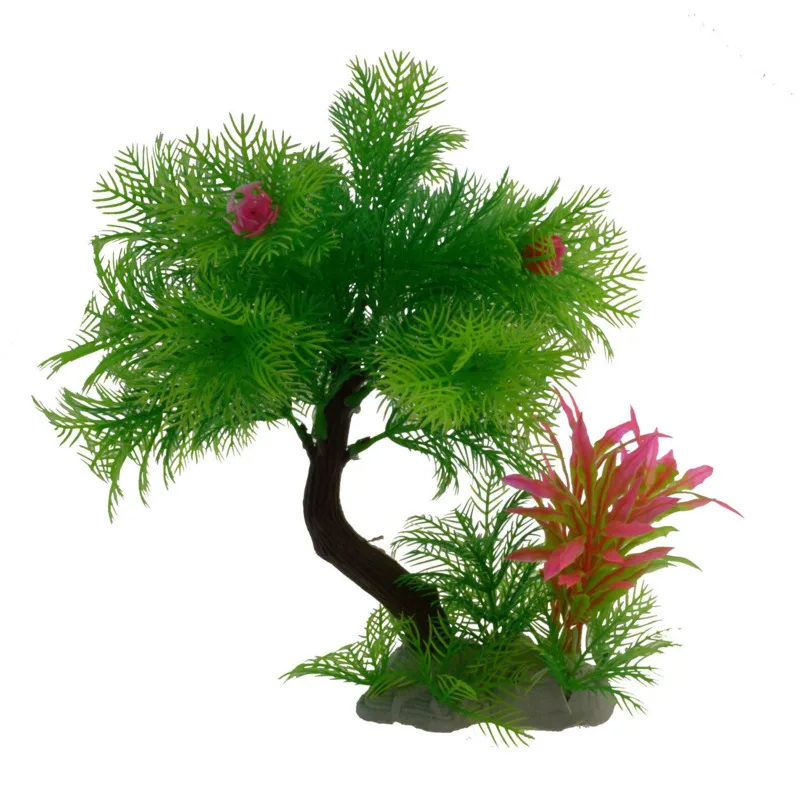 

2pcs Aquarium Decoration Fish Tank Landscaping Large Artificial Plastic Plant Ornaments Aquascape Decor Accessories
