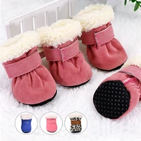 4pcs pet dog shoes waterproof winter dog boots socks anti slip puppy cat rain snow booties footwear for small dogs chihuahua