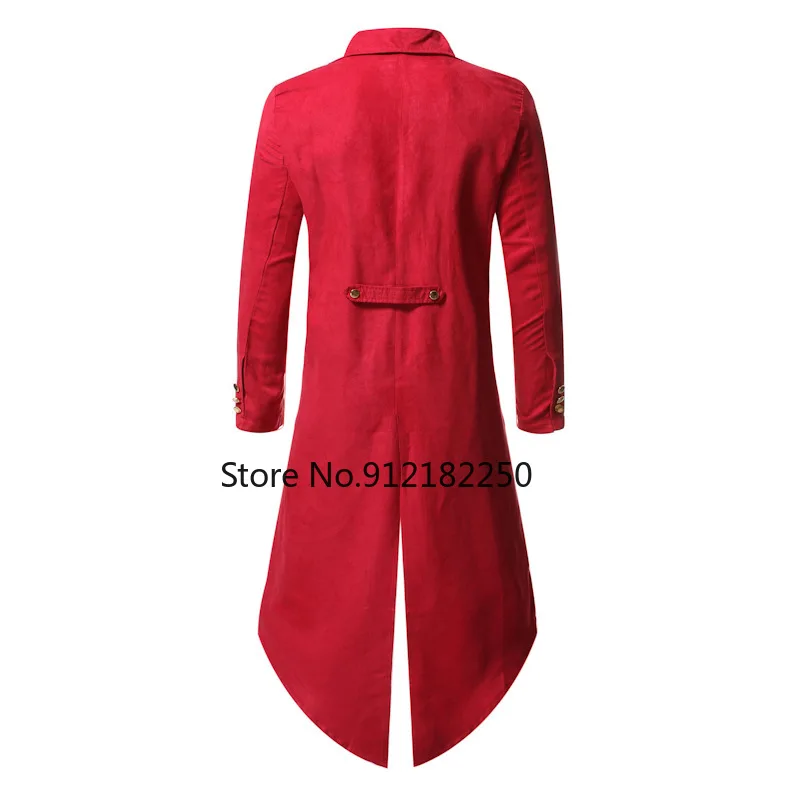 Мужская красная Готическая брикет в стиле стимпанк средневековая куртка для