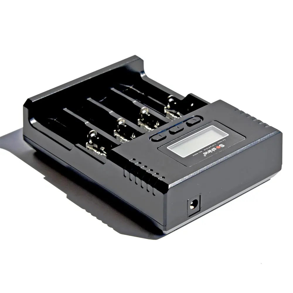 Soshine H4 LCD умное универсальное регулируемое зарядное устройство для 26650 18650 16340 Li-Ion