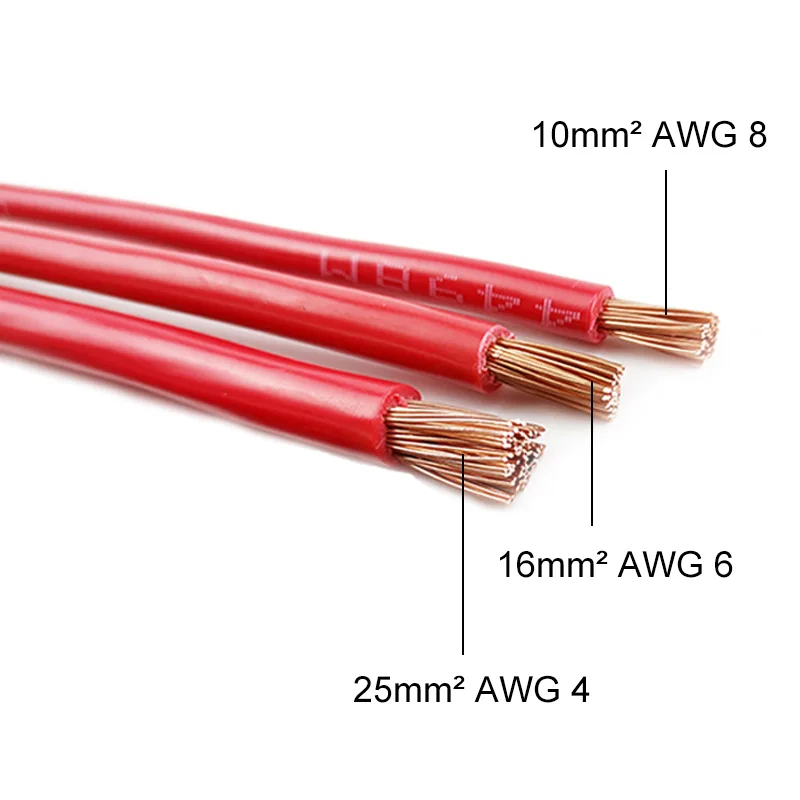 8/6/4 AWG Батарея соединительный кабель высокий ток Медный провод с наконечник