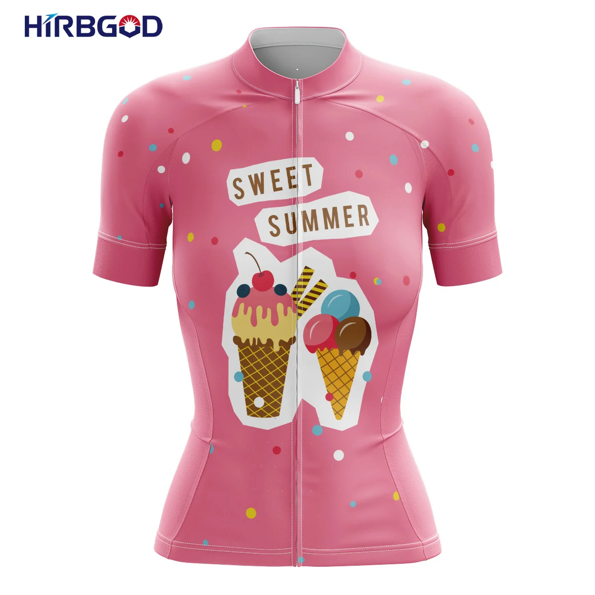 

HIRBGOD Summer Close-Fitting Short-Sleeved Ladies Cycling Jersey Breathable and Quick-Drying Women's Road Bike Shirt,TYZ994-01