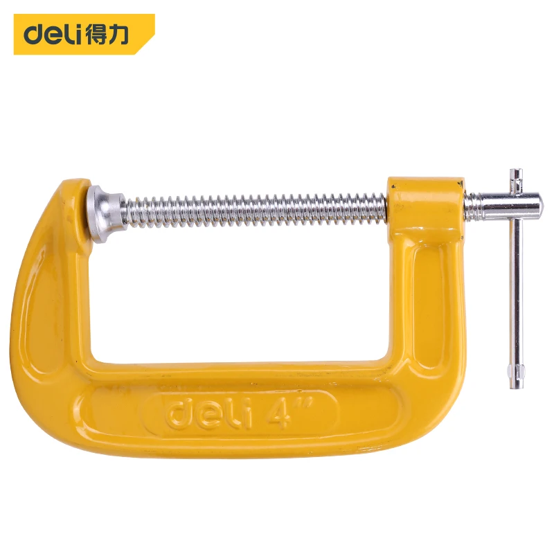 Deli Duty G Clamp 4'' C-Clamp Metal Carpenter Handyman Vise Grip Hand Tool For Wood Working DIY Hand Tools Alicates High Quality