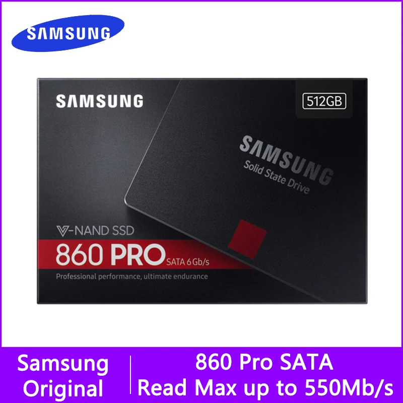 SAMSUNG SSD 860 PRO 256GB 512GB Internal Solid State Disk HD Hard Drive SATA 3 2.5 HDD for Laptop Desktop PC 1TB 2TB 4TB