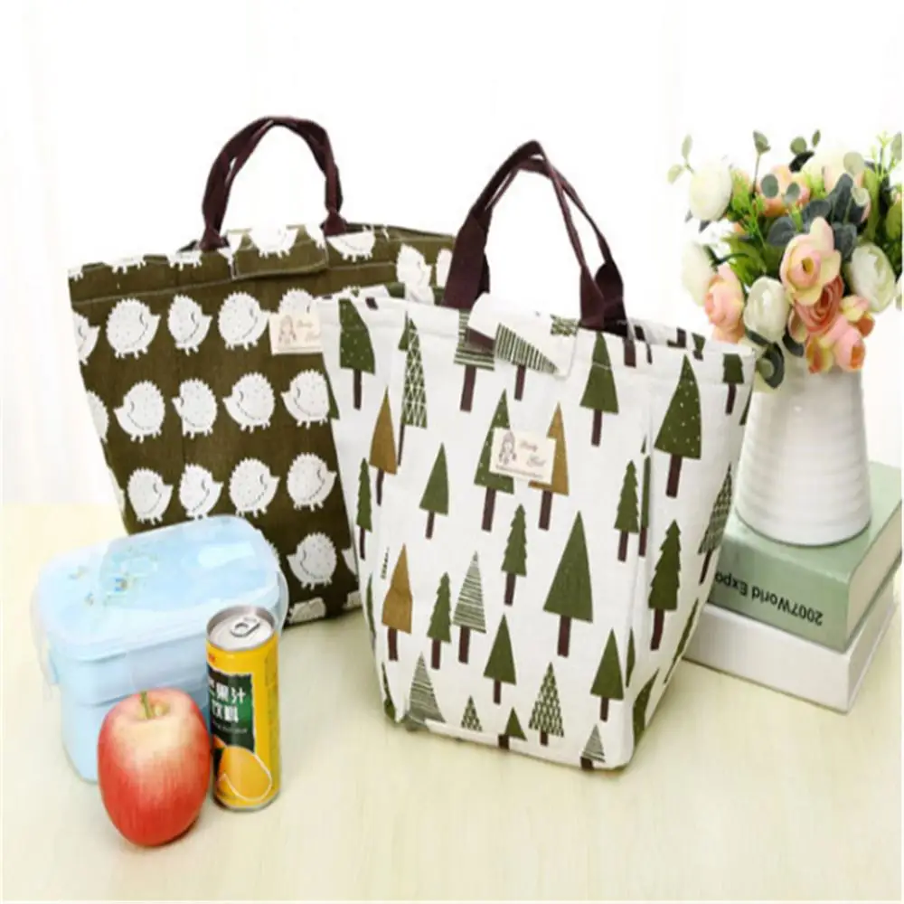 

Waterproof Lunch Bag for Women kids Men Cooler Lunch Box Bag Tote canvas lunch bag Bottle Insulation Package Portable