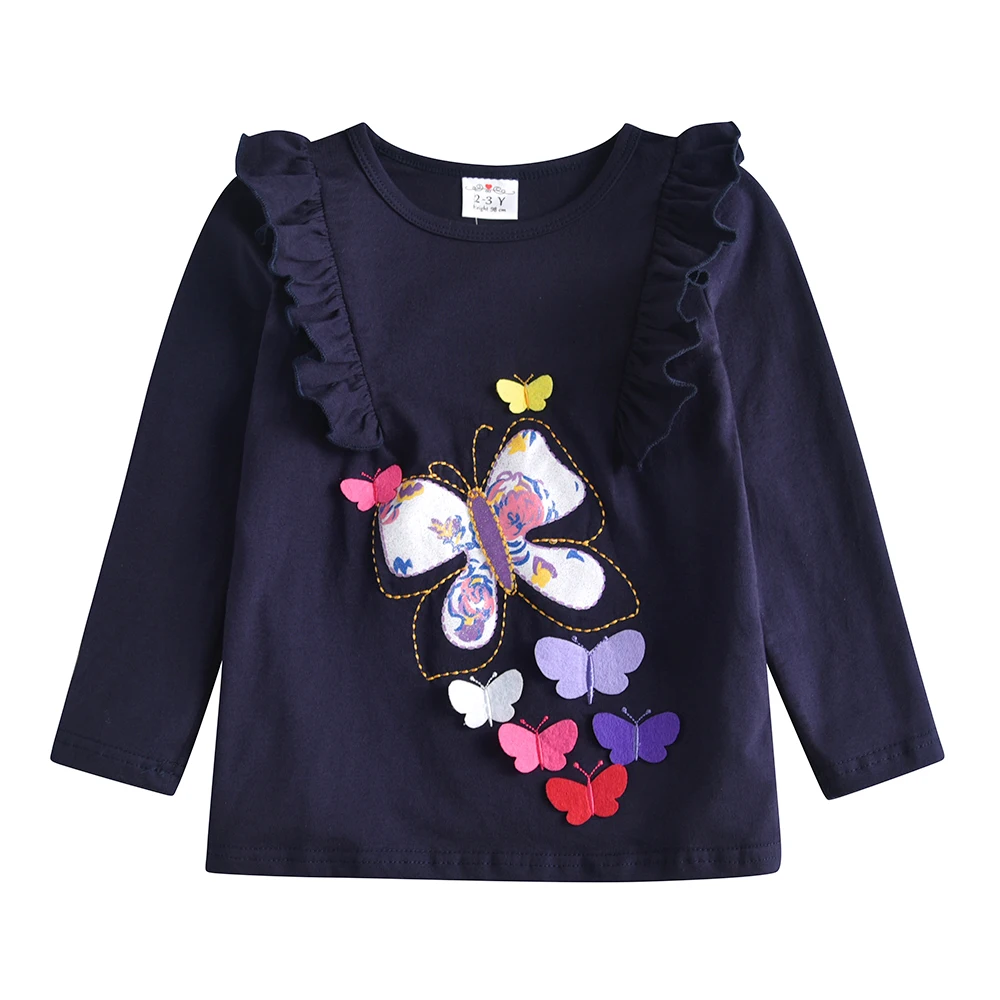 VIKITA/футболки с длинными рукавами для девочек Roupa Infantil Детская одежда принцессы