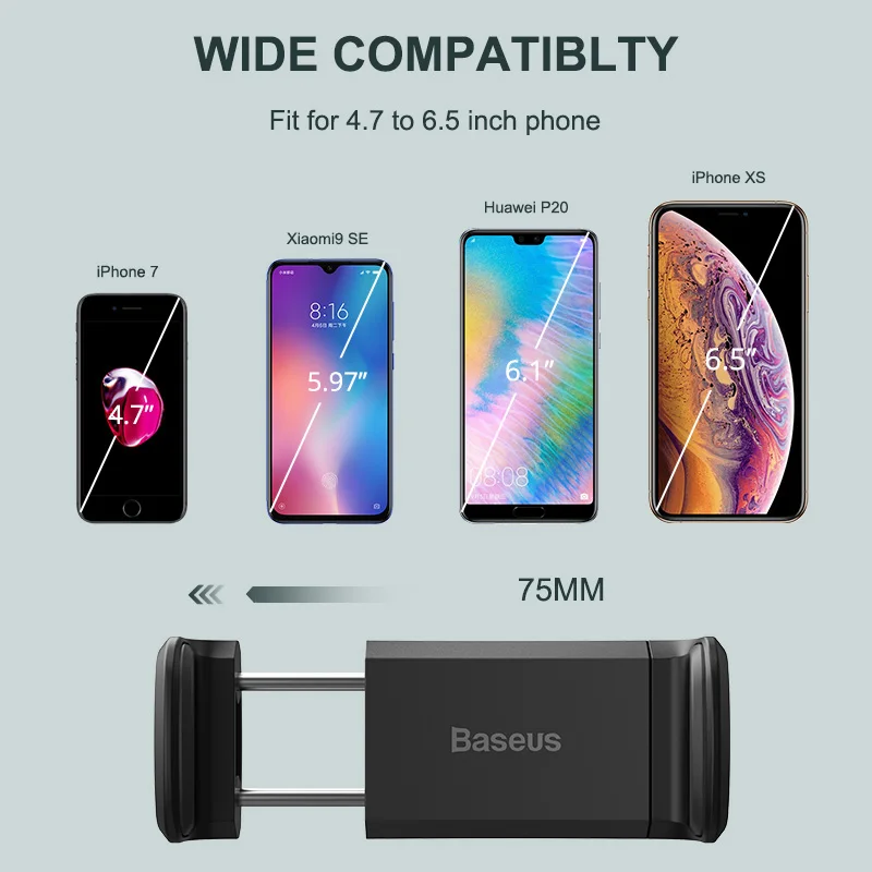 Baseus мини автомобильный телефон держатель для iPhone 8 samsung крепление на вентиляционное отверстие gps Автомобильный держатель для сотового мобильного смартфона держатель Подставка Кронштейн