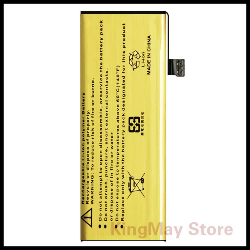 Аккумулятор высокой емкости золотистого цвета с нулевым циклом для iphone5S 5C