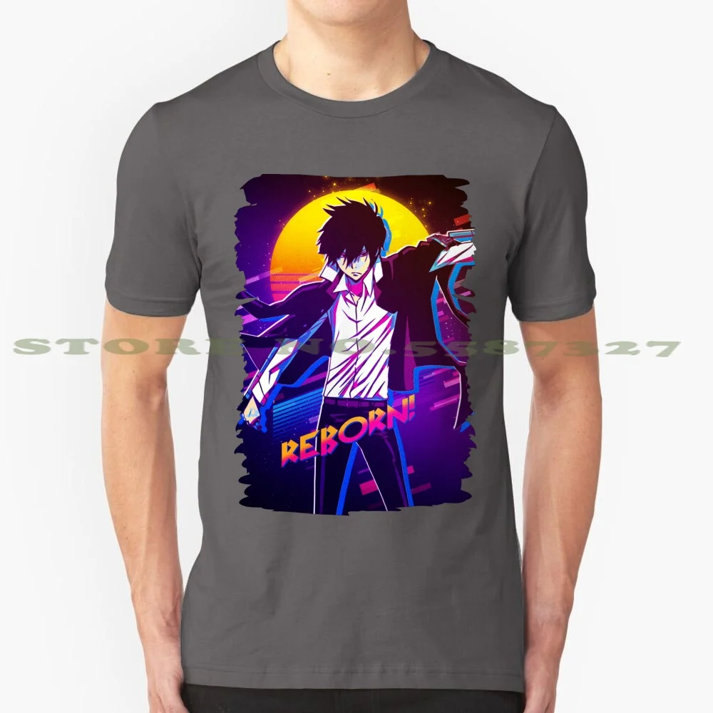 Ретро-футболка Reborn 2 крутой дизайн модная футболка Аниме Манга японский фильм ТВ