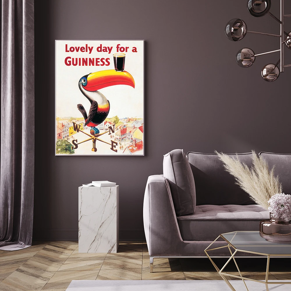 Винтажная картина на спиртовой основе постер с животными Картина холсте в стиле