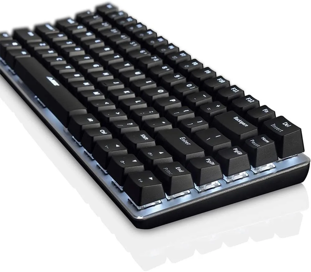 

Computer Peripherals Ergonomic Gaming AK33 Mechanical Keyboard Blue Black Switch 82-Keys Backlit Gaming Keyboard for pc office