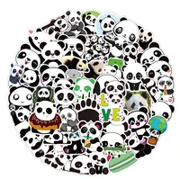 50pcs new cute cartoon panda graffiti stickers for laptop phone skateboard luggage bicycle helmet sticker decals kid toys gifts