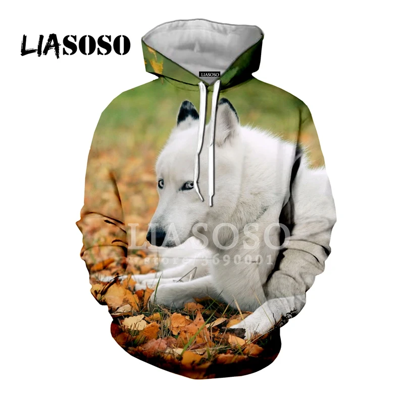 17 LIASOSO,, забавные, милые, сибирские собаки хаски, животные, повседневные, 3D принт, для женщин и мужчин, толстовки с капюшоном, толстовки, хип-хоп, Харадзюку, X0065 - Цвет: 17