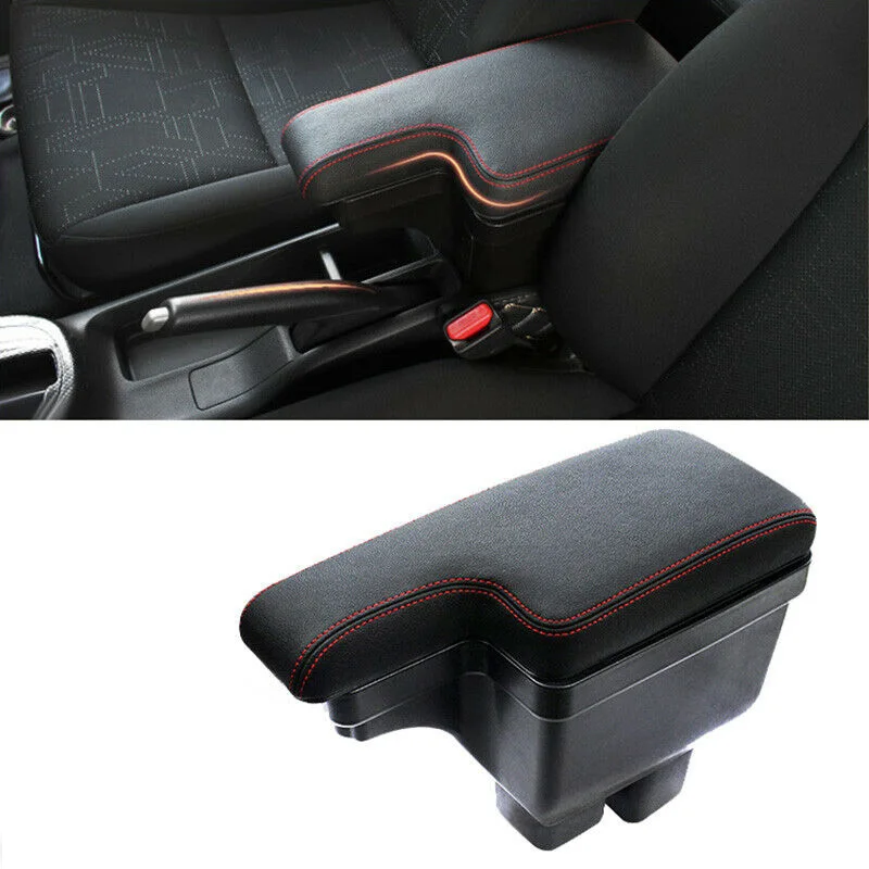

For Honda FIT JAZZ GK5 2008-2013 Front Center Console Cloth Armrest Storage Box Auto parts Car modification