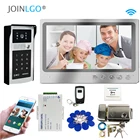 9 дюймов экран видео телефон двери Wifi видеодомофон RFID пароль разблокировка камеры мобильный смартфон разблокировка Электрический замок Бесплатная доставка