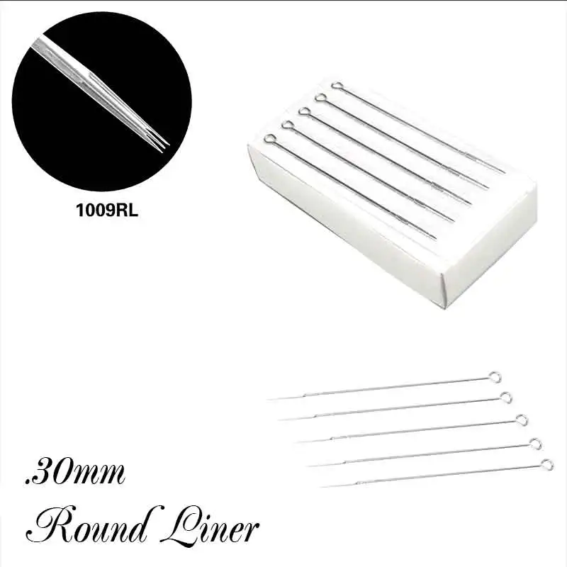 Кинжал 50 шт в наборе упаковочная коробка из иглы татуировки круглый вкладыш #10 (0 30