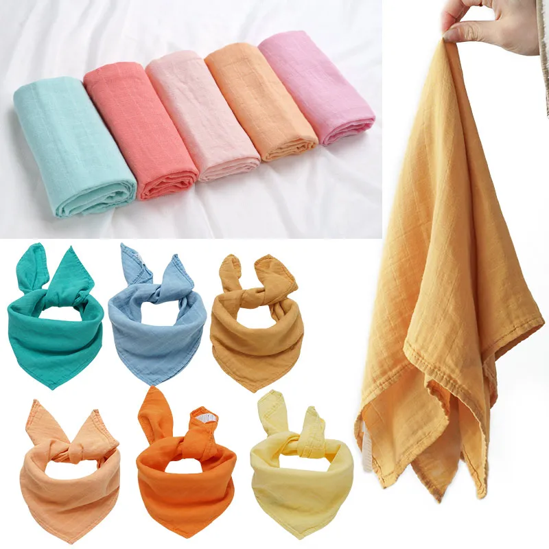 60*60cm 70%Bamboo 30%Cotton Baby Blanket Muslin Swaddle Blanket For Newborns Wrap Burp Cloths Towel Baby Bib Children’s Good