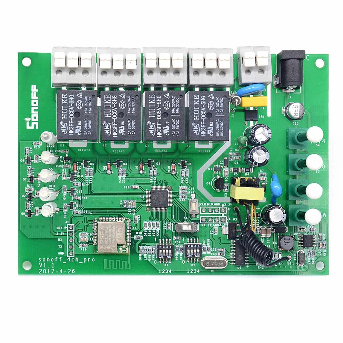 SONOFF 4CH Pro R2 2,4 Ghz 433MHz RF умный дом беспроводной WiFi переключатель приложение пульт дистанционного управления модуль Inching/самоблокирующийся/Блокировка
