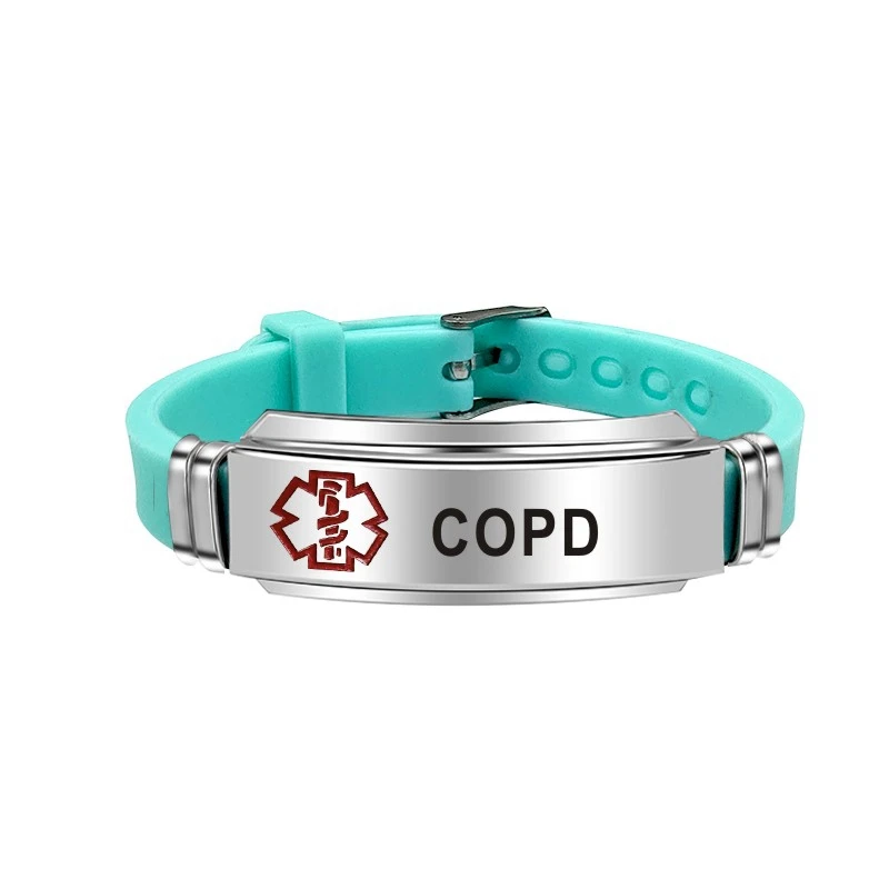 Creative Red Medical Alert Green Silicone Bracelet Stainelss Steel Alzheimer's Disease ID Bracelets For Women Men | Украшения и